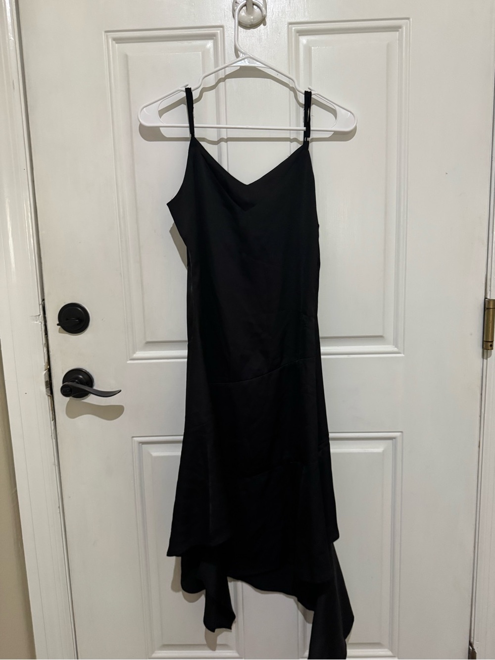 Steve Madden Black Asymmetrical Slip Dress